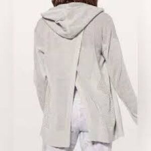 lululemon athletica Light Gray Hooded Open-Back Sweater